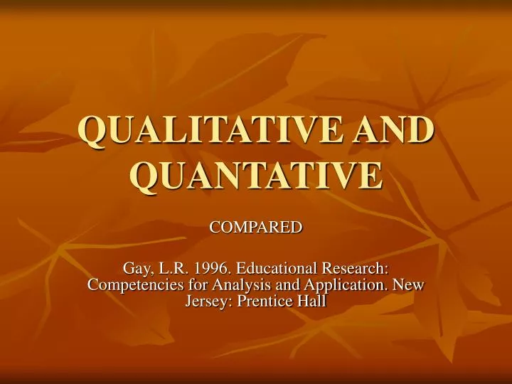 qualitative and quantative