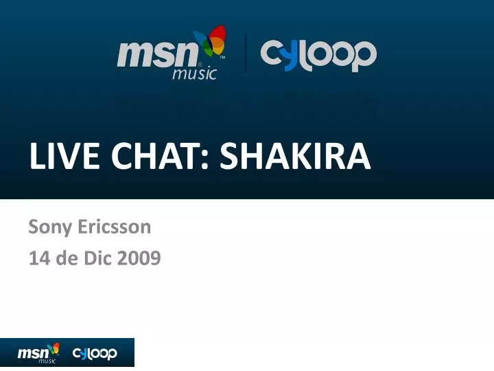 live chat shakira