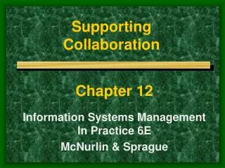 Supporting Collaboration