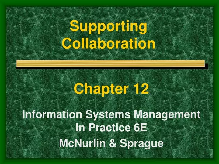 supporting collaboration