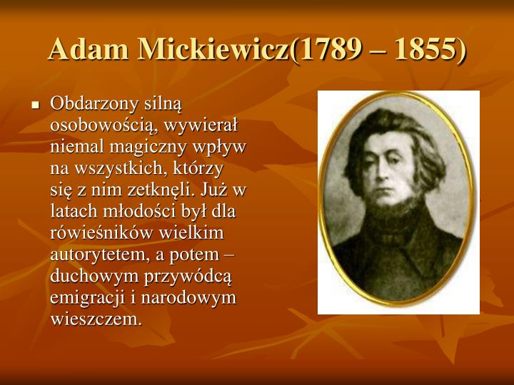 adam mickiewicz 1789 1855