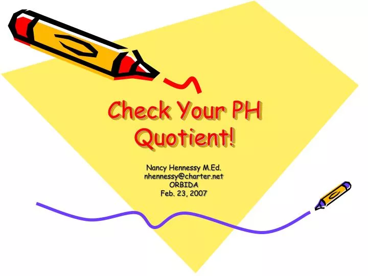 check your ph quotient