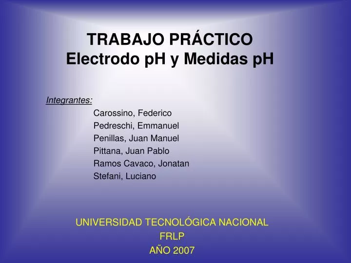 trabajo pr ctico electrodo ph y medidas ph