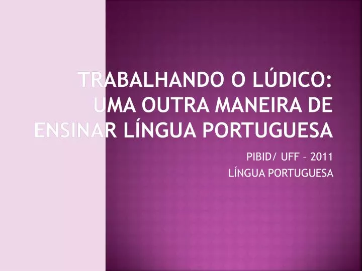 trabalhando o l dico uma outra maneira de ensinar l ngua portuguesa