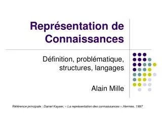 Représentation de Connaissances