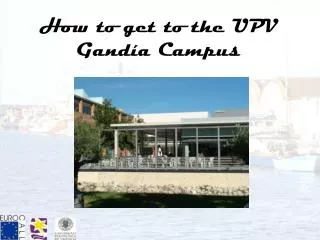 How to get to the UPV Gandía Campus