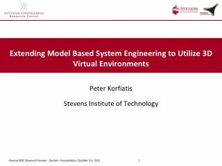 Extending Model Based System Engineering to Utilize 3D Virtual Environments