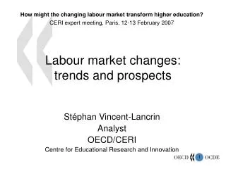 Labour market changes: trends and prospects