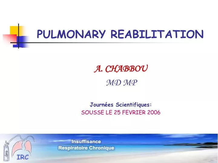 pulmonary reabilitation
