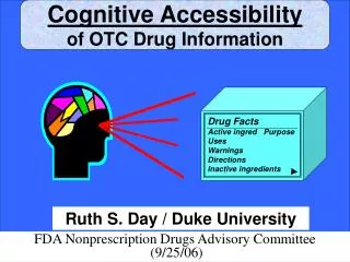 Cognitive Accessibility of OTC Drug Information