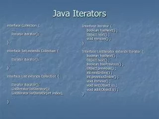 Java Iterators