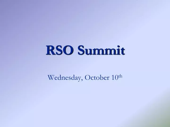 rso summit