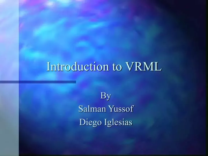 introduction to vrml