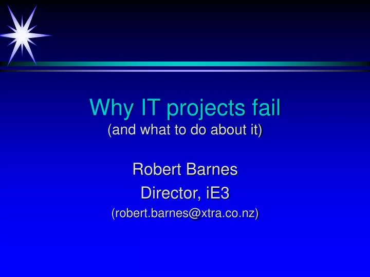why it projects fail and what to do about it