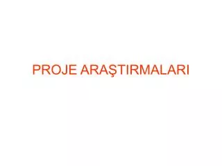 proje ara tirmalari