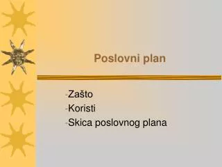poslovni plan