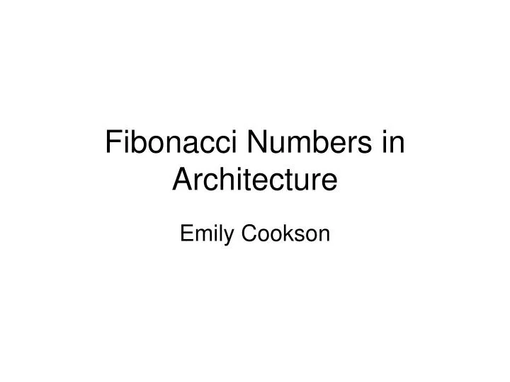 fibonacci numbers in architecture
