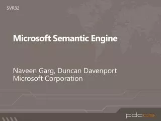 Microsoft Semantic Engine
