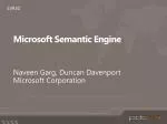 Microsoft Semantic Engine