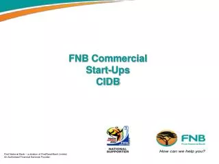 FNB Commercial Start-Ups CIDB