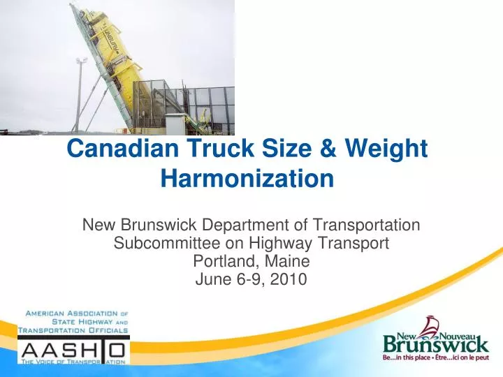 canadian truck size weight harmonization