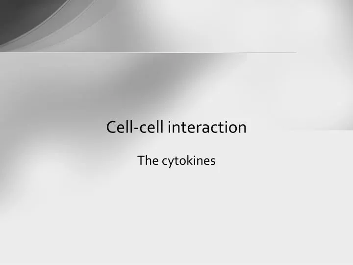 cell cell interaction