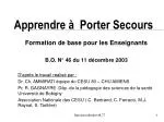 Apprendre à Porter Secours - slide 1
