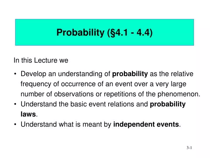 probability 4 1 4 4