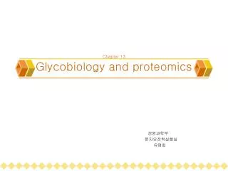 Chapter 13 Glycobiology and proteomics