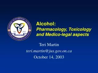 Alcohol: Pharmacology, Toxicology and Medico-legal aspects