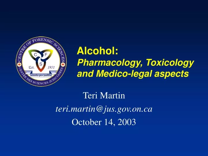 alcohol pharmacology toxicology and medico legal aspects