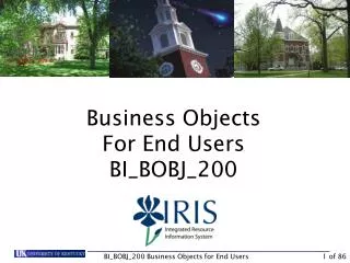 Business Objects For End Users BI_BOBJ_200