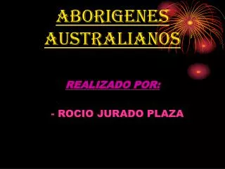 ABORIGENES AUSTRALIANOS