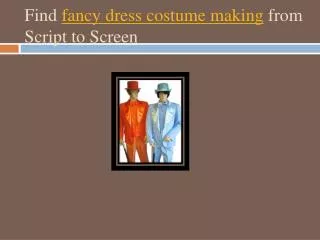 Fancy Dress Costume Making