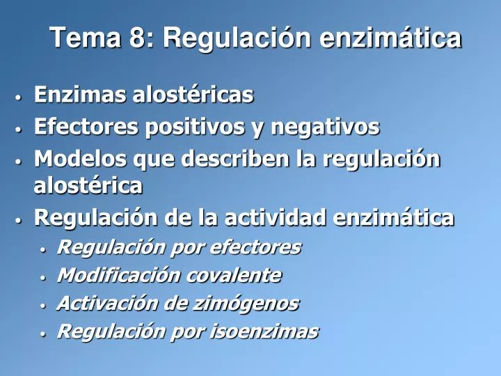 tema 8 regulaci n enzim tica