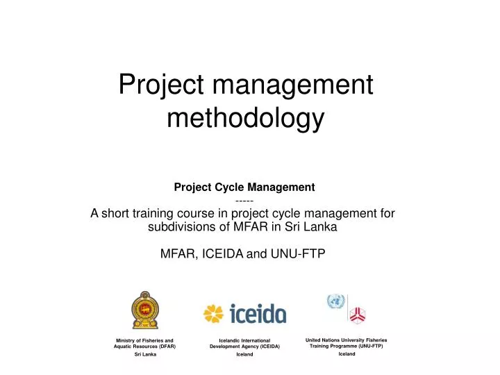 project management methodology