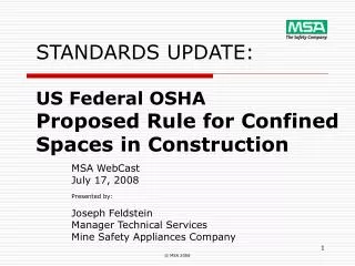 STANDARDS UPDATE: US Federal OSHA Proposed Rule for Confined Spaces in Construction
