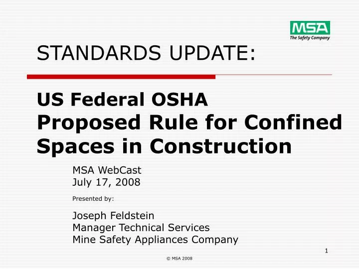 standards update us federal osha proposed rule for confined spaces in construction
