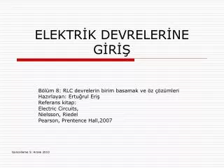elektr k devreler ne g r