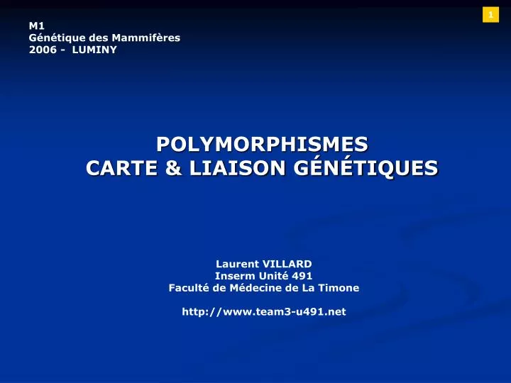 polymorphismes carte liaison g n tiques