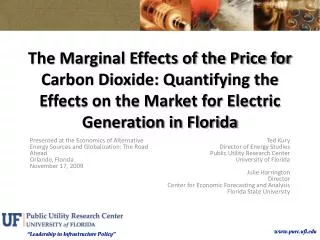 The Marginal Effects of the Price for Carbon Dioxide: Quantifying the Effects on the Market for Electric Generation in F