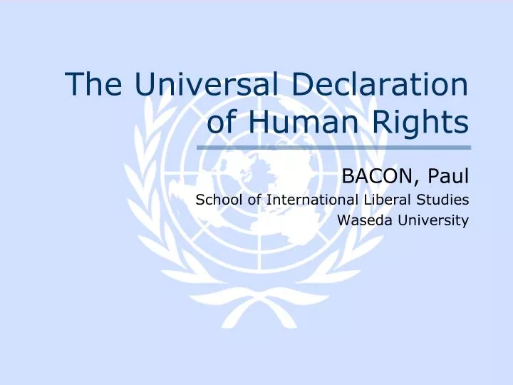 the universal declaration of human rights