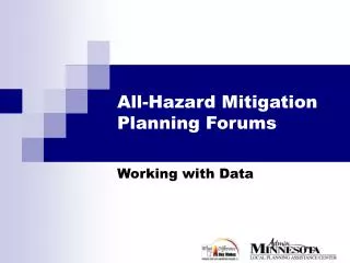 All-Hazard Mitigation Planning Forums