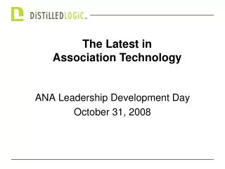 ANA Leadership Development Day October 31, 2008