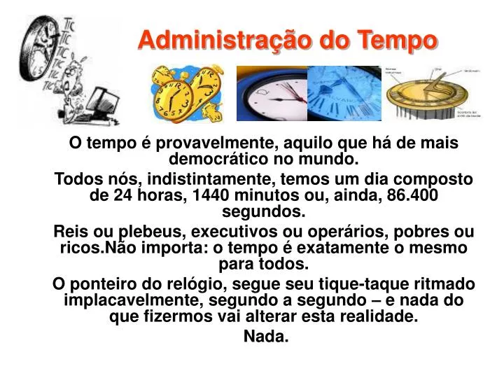 administra o do tempo