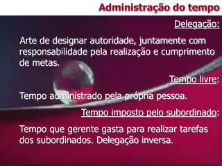 Administração do tempo