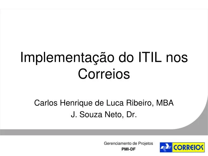 implementa o do itil nos correios