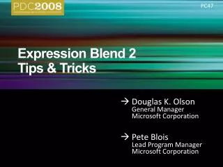 Expression Blend 2 Tips &amp; Tricks