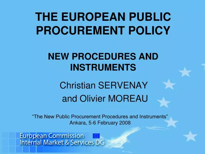 the european public procurement policy new procedures and instruments