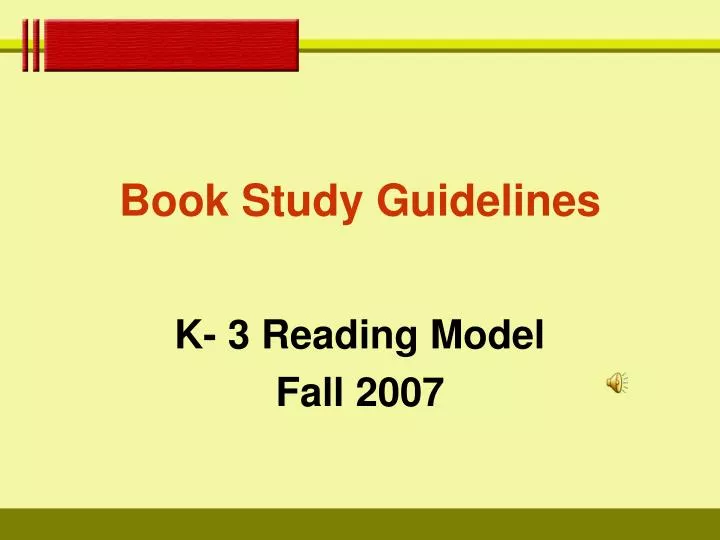 book study guidelines